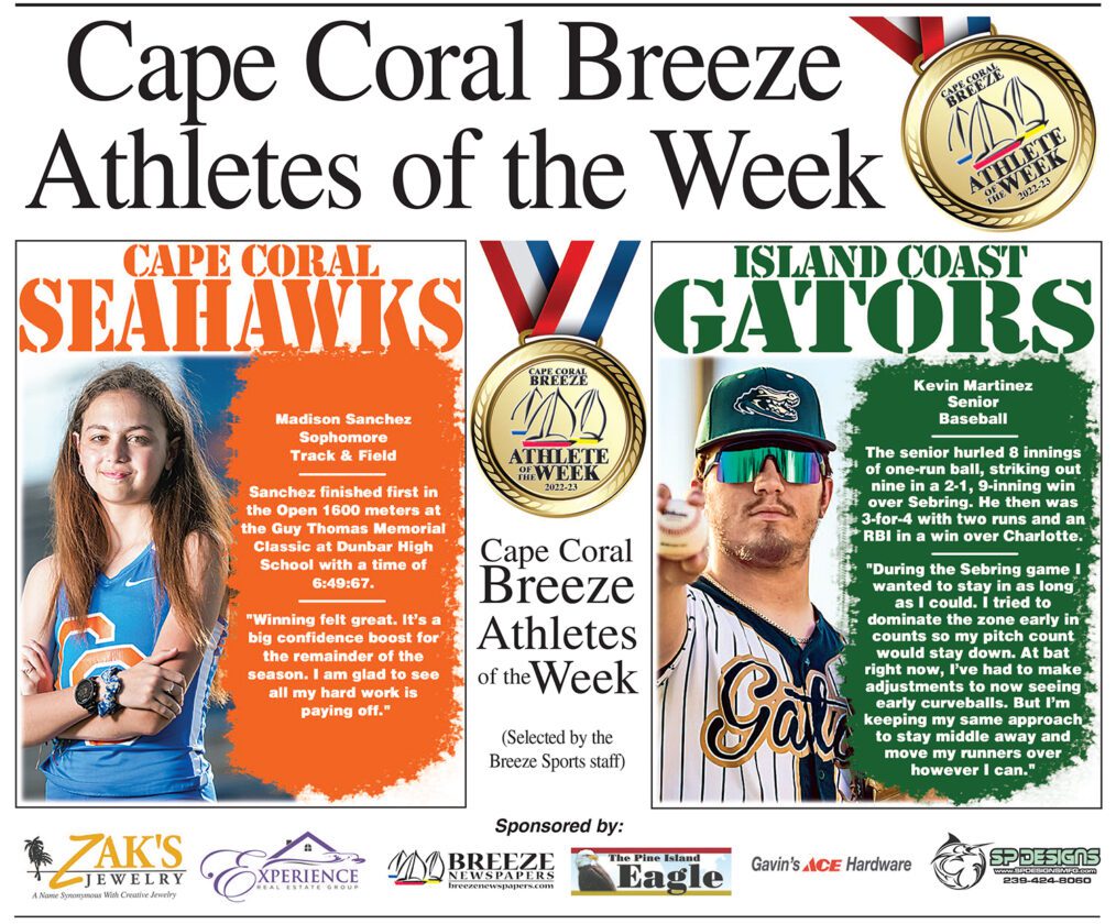 Athletes of the Week 3/31/23 News, Sports, Jobs North Fort Myers